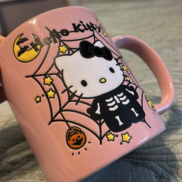 Halloween Hello Kitty Skeleton Mug by Samri Skeleton Hello Kitty Pumpkin Spider - Picture 2 of 9